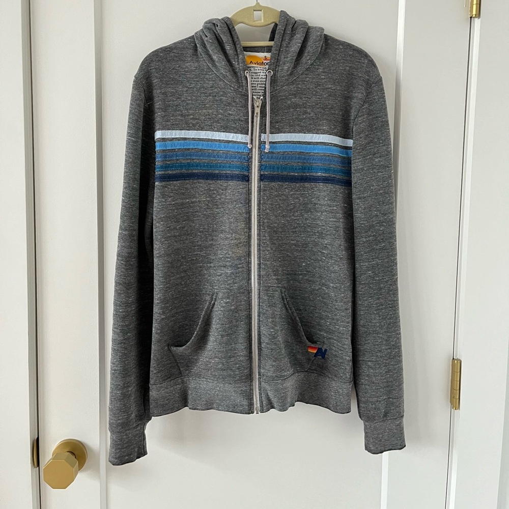 Aviator Nation Grey Hoodie Adult S